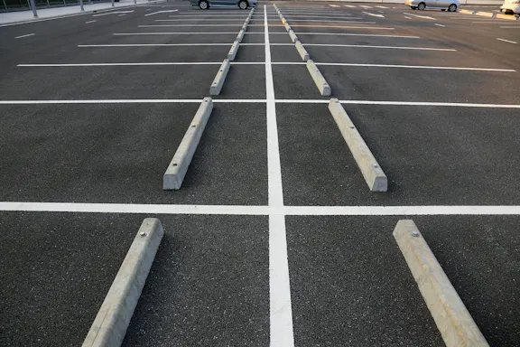 A commercial parking lot
