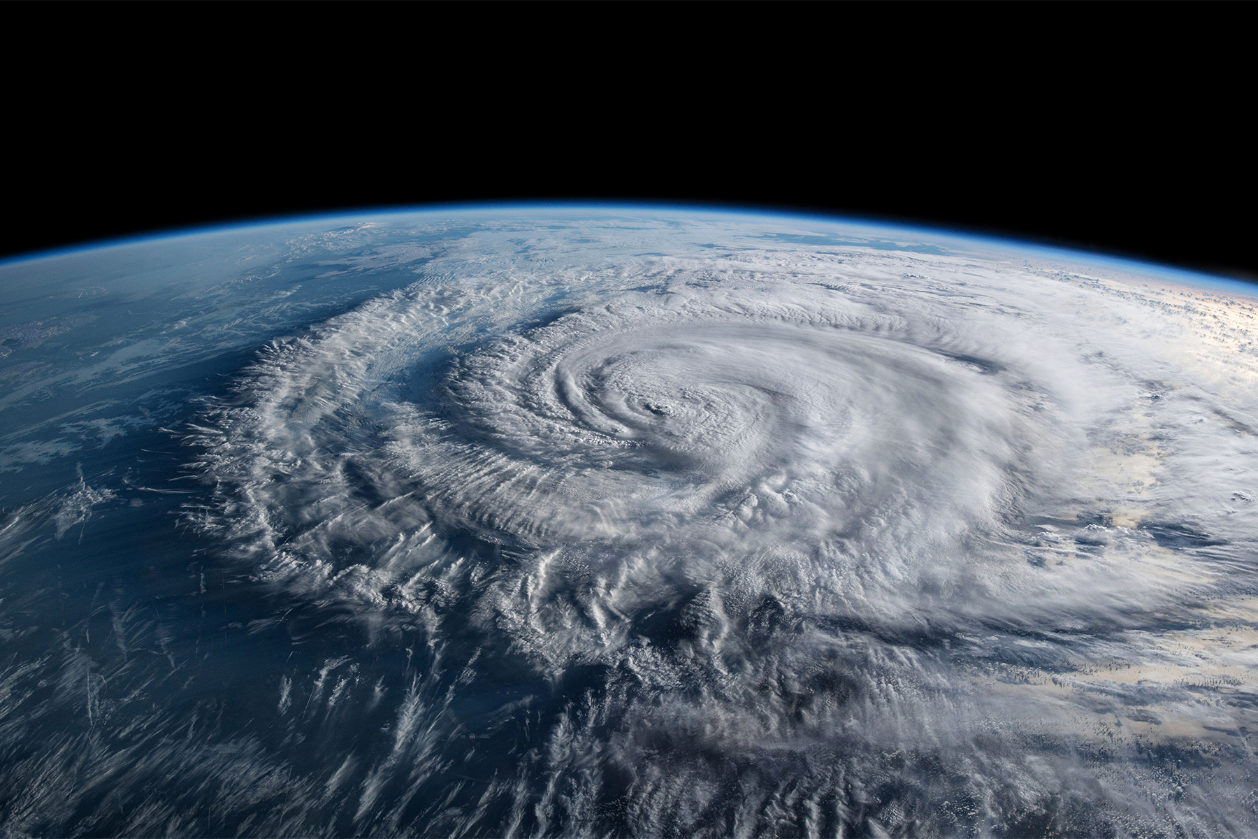 An image of a hurricane in the United States