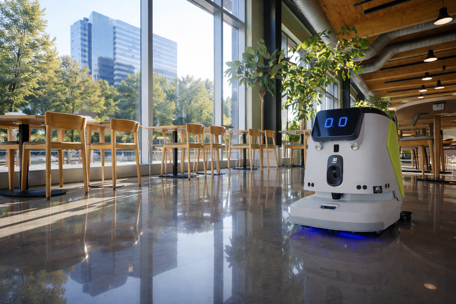 Robotic cleaner in action