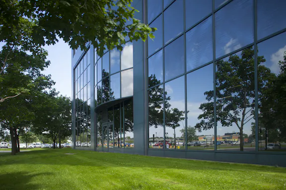 An exterior of a commercial building